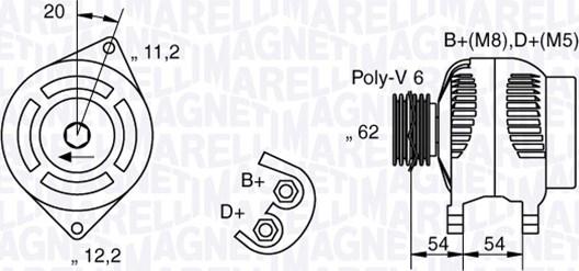 Magneti Marelli 063321807010 - Laturi inparts.fi