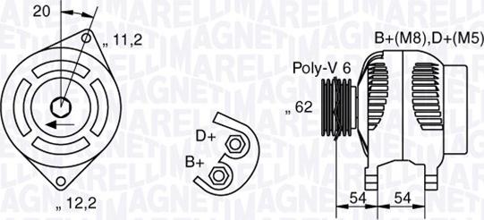 Magneti Marelli 063321803010 - Laturi inparts.fi