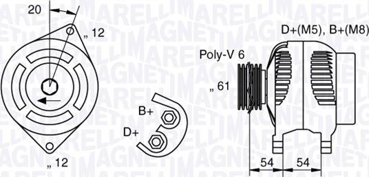 Magneti Marelli 063321819010 - Laturi inparts.fi