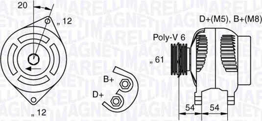 Magneti Marelli 063321833010 - Laturi inparts.fi