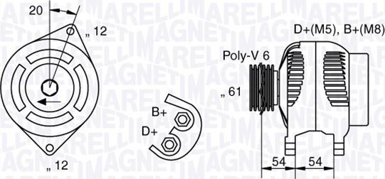 Magneti Marelli 063321826010 - Laturi inparts.fi