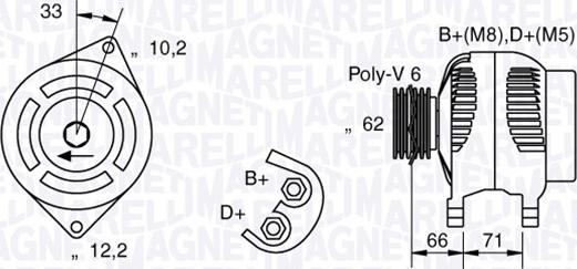 Magneti Marelli 063321332010 - Laturi inparts.fi