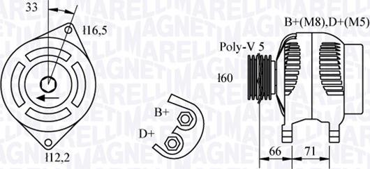 Magneti Marelli 063321328010 - Laturi inparts.fi