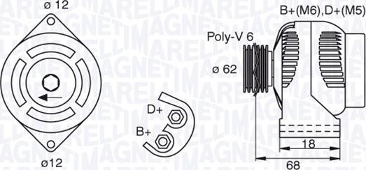 Magneti Marelli 063377490010 - Laturi inparts.fi