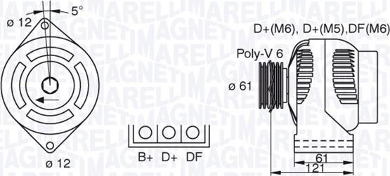 Magneti Marelli 063730014010 - Laturi inparts.fi