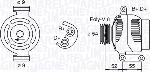 Magneti Marelli 063377493010 - Laturi inparts.fi