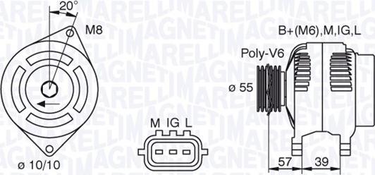 Magneti Marelli 063377439010 - Laturi inparts.fi