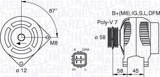 Magneti Marelli 063377435010 - Laturi inparts.fi