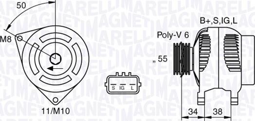 Magneti Marelli 063377432010 - Laturi inparts.fi