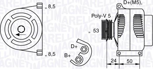 Magneti Marelli 063377009010 - Laturi inparts.fi