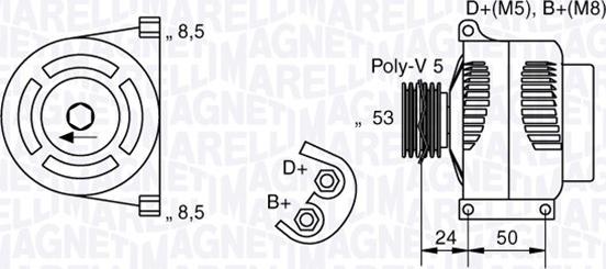 Magneti Marelli 063377006010 - Laturi inparts.fi