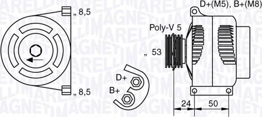 Magneti Marelli 063377002010 - Laturi inparts.fi