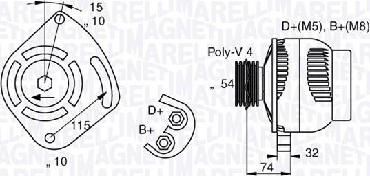 Magneti Marelli 063377011010 - Laturi inparts.fi