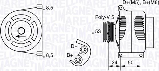 Magneti Marelli 063377013010 - Laturi inparts.fi