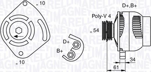 Magneti Marelli 063377030010 - Laturi inparts.fi