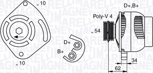 Magneti Marelli 063377031010 - Laturi inparts.fi