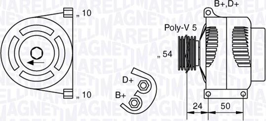 Magneti Marelli 063377027010 - Laturi inparts.fi