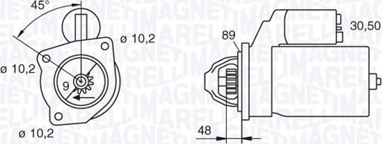 Magneti Marelli 063206834010 - Käynnistinmoottori inparts.fi