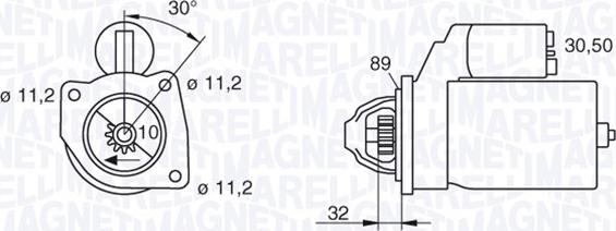 Magneti Marelli 063207145010 - Käynnistinmoottori inparts.fi