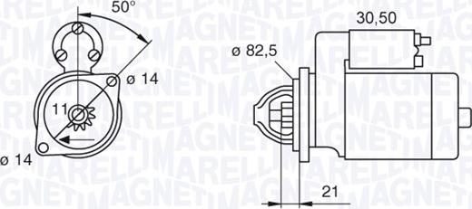 Magneti Marelli 063207138010 - Käynnistinmoottori inparts.fi