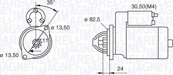 Magneti Marelli 063216884010 - Käynnistinmoottori inparts.fi