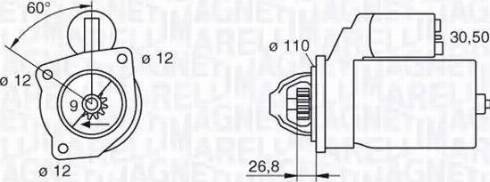 Magneti Marelli 063216831010 - Käynnistinmoottori inparts.fi