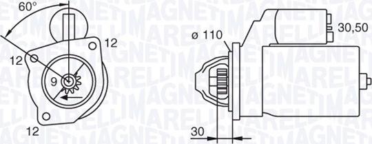 Magneti Marelli 063217126010 - Käynnistinmoottori inparts.fi