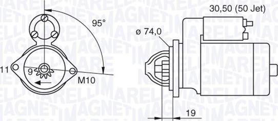 Magneti Marelli 063280048010 - Käynnistinmoottori inparts.fi