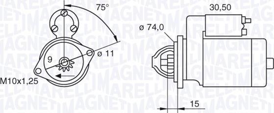 Magneti Marelli 063280054010 - Käynnistinmoottori inparts.fi