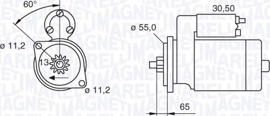 Magneti Marelli 063280051010 - Käynnistinmoottori inparts.fi