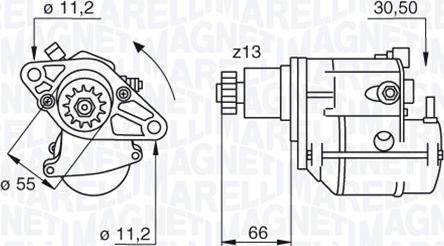 Magneti Marelli 063280053010 - Käynnistinmoottori inparts.fi