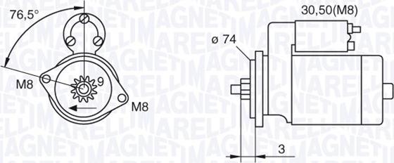 Magneti Marelli 063280052010 - Käynnistinmoottori inparts.fi