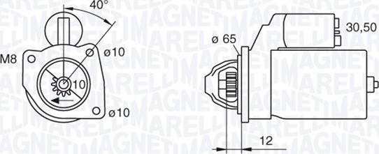 Magneti Marelli 063280061010 - Käynnistinmoottori inparts.fi