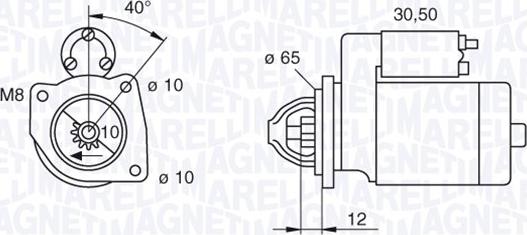 Magneti Marelli 063280062010 - Käynnistinmoottori inparts.fi