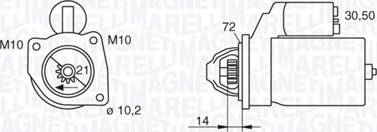 Magneti Marelli 063280006010 - Käynnistinmoottori inparts.fi