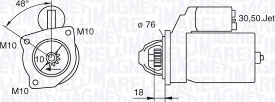 Magneti Marelli 063280008010 - Käynnistinmoottori inparts.fi