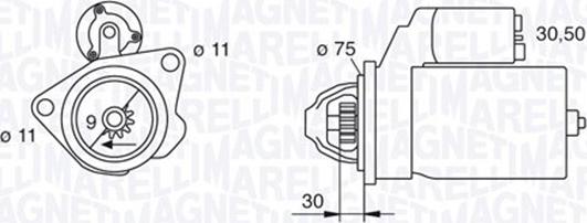 Magneti Marelli 063280034010 - Käynnistinmoottori inparts.fi