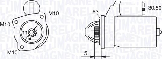 Magneti Marelli 063721377010 - Käynnistinmoottori inparts.fi