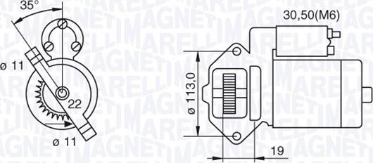 Magneti Marelli 063280031010 - Käynnistinmoottori inparts.fi