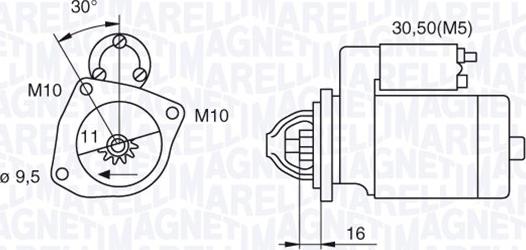 Magneti Marelli 063280029010 - Käynnistinmoottori inparts.fi