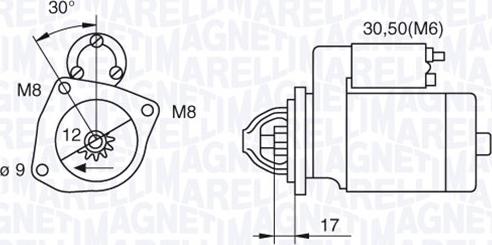 Magneti Marelli 063280021010 - Käynnistinmoottori inparts.fi