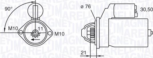 Magneti Marelli 063721473010 - Käynnistinmoottori inparts.fi