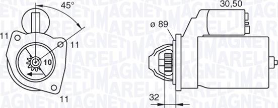 Magneti Marelli 063227592010 - Käynnistinmoottori inparts.fi