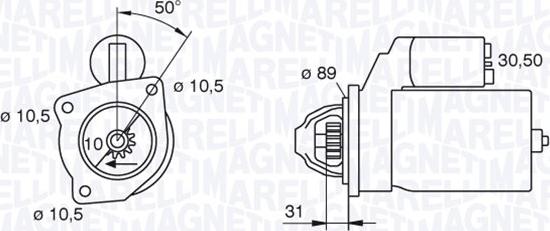 Magneti Marelli 063227602010 - Käynnistinmoottori inparts.fi