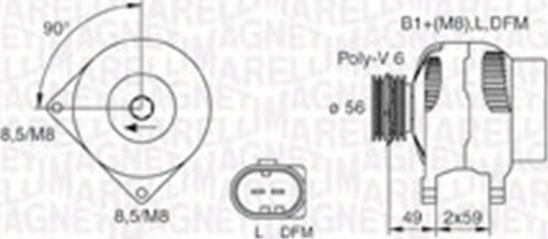 Magneti Marelli 063730009010 - Laturi inparts.fi