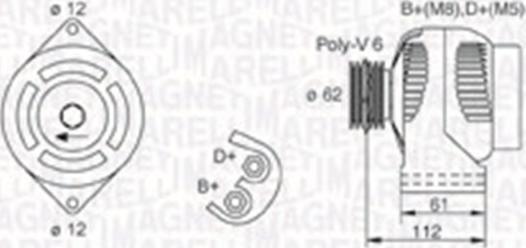 Magneti Marelli 063730006010 - Laturi inparts.fi