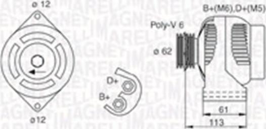 Magneti Marelli 063731885010 - Laturi inparts.fi