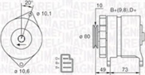 Magneti Marelli 063730077010 - Laturi inparts.fi