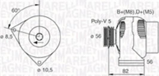 Magneti Marelli 063730017010 - Laturi inparts.fi