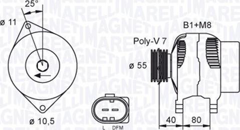 Magneti Marelli 063730034010 - Laturi inparts.fi